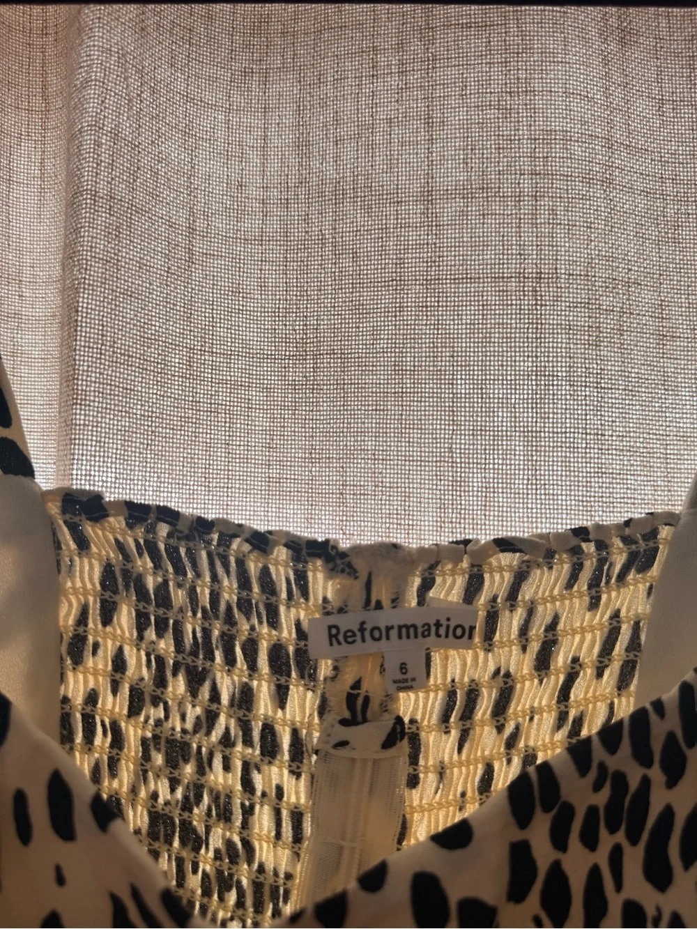 Tie-Shoulder Leopard Print Cami Top - Black on Cream